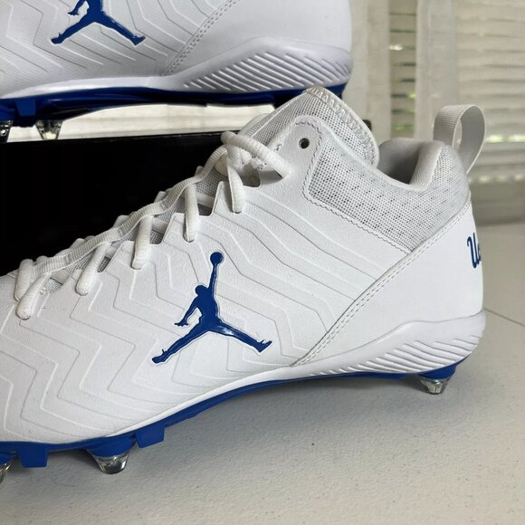✅ Nike Jordan Alpha Menace Pro 2 LW Detachable‎ Cleats “UCLA” White Mens Size 13 main image 5